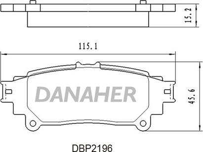 Danaher DBP2196 - Kit pastiglie freno, Freno a disco autozon.pro