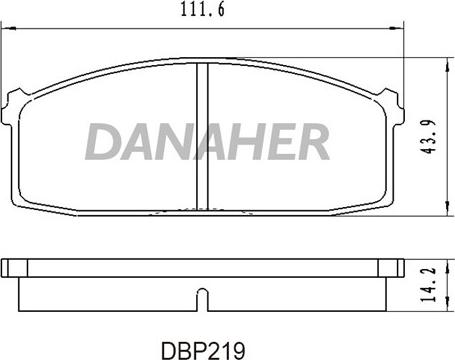 Danaher DBP219 - Kit pastiglie freno, Freno a disco autozon.pro