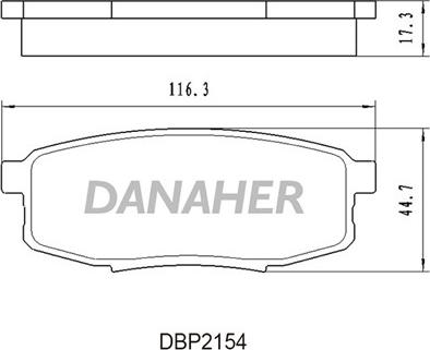 Danaher DBP2154 - Kit pastiglie freno, Freno a disco autozon.pro