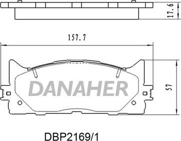 Danaher DBP2169/1 - Kit pastiglie freno, Freno a disco autozon.pro