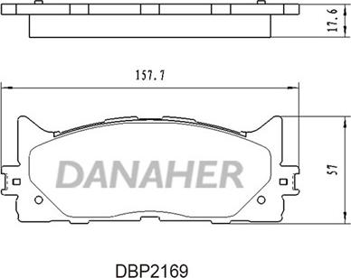 Danaher DBP2169 - Kit pastiglie freno, Freno a disco autozon.pro