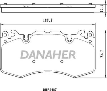 Danaher DBP2187 - Kit pastiglie freno, Freno a disco autozon.pro