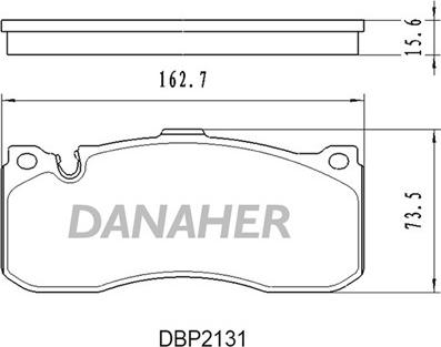 Danaher DBP2131 - Kit pastiglie freno, Freno a disco autozon.pro