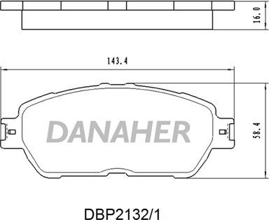 Danaher DBP2132/1 - Kit pastiglie freno, Freno a disco autozon.pro