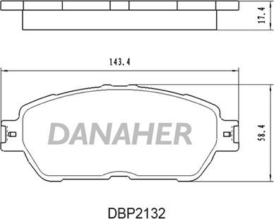 Danaher DBP2132 - Kit pastiglie freno, Freno a disco autozon.pro