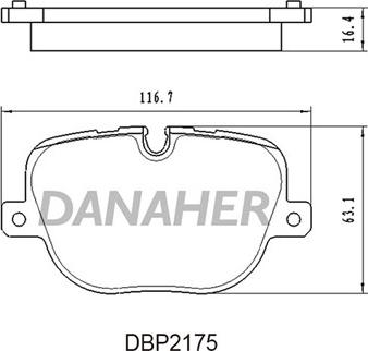 Danaher DBP2175 - Kit pastiglie freno, Freno a disco autozon.pro