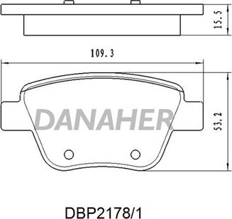 Danaher DBP2178/1 - Kit pastiglie freno, Freno a disco autozon.pro