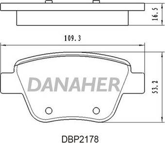 Danaher DBP2178 - Kit pastiglie freno, Freno a disco autozon.pro