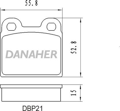 Danaher DBP21 - Kit pastiglie freno, Freno a disco autozon.pro