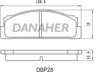 Danaher DBP28 - Kit pastiglie freno, Freno a disco autozon.pro