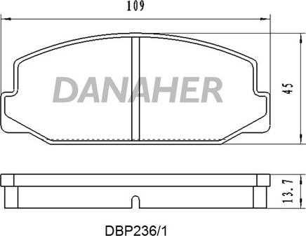 Danaher DBP236/1 - Kit pastiglie freno, Freno a disco autozon.pro