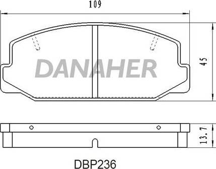 Danaher DBP236 - Kit pastiglie freno, Freno a disco autozon.pro