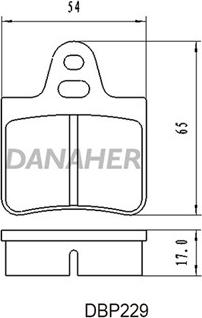 Danaher DBP229 - Kit pastiglie freno, Freno a disco autozon.pro