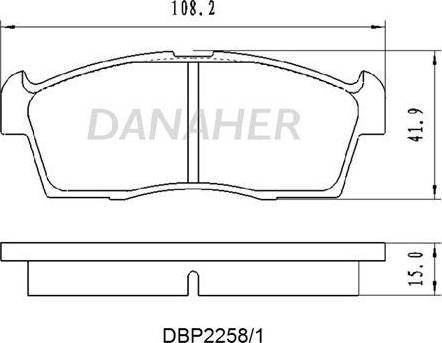 Danaher DBP2258/1 - Kit pastiglie freno, Freno a disco autozon.pro