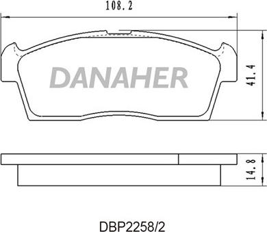 Danaher DBP2258/2 - Kit pastiglie freno, Freno a disco autozon.pro