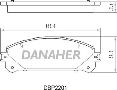 Danaher DBP220/1 - Kit pastiglie freno, Freno a disco autozon.pro