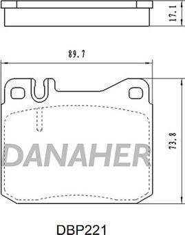 Danaher DBP221 - Kit pastiglie freno, Freno a disco autozon.pro