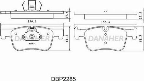 Danaher DBP2285 - Kit pastiglie freno, Freno a disco autozon.pro