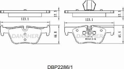 Danaher DBP2286/1 - Kit pastiglie freno, Freno a disco autozon.pro