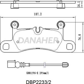 Danaher DBP2233/2 - Kit pastiglie freno, Freno a disco autozon.pro