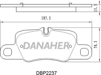 Danaher DBP2237 - Kit pastiglie freno, Freno a disco autozon.pro