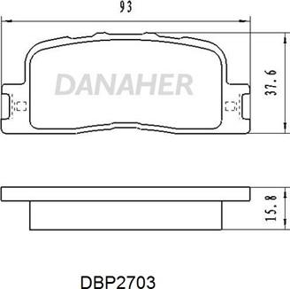 Danaher DBP2703 - Kit pastiglie freno, Freno a disco autozon.pro