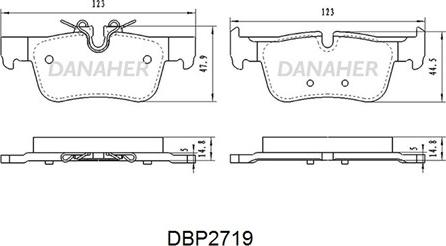 Danaher DBP2719 - Kit pastiglie freno, Freno a disco autozon.pro