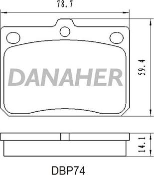 Danaher DBP74 - Kit pastiglie freno, Freno a disco autozon.pro