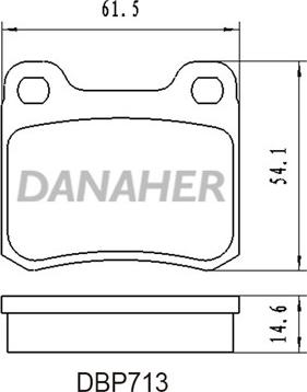 Danaher DBP713 - Kit pastiglie freno, Freno a disco autozon.pro