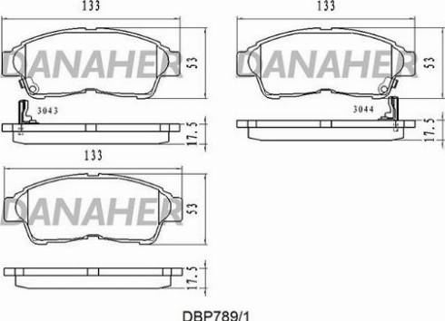 Danaher DBP789/1 - Kit pastiglie freno, Freno a disco autozon.pro