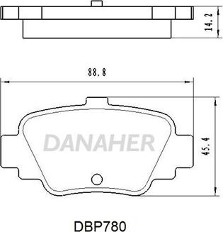 Danaher DBP780 - Kit pastiglie freno, Freno a disco autozon.pro