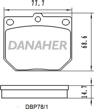 Danaher DBP78/1 - Kit pastiglie freno, Freno a disco autozon.pro