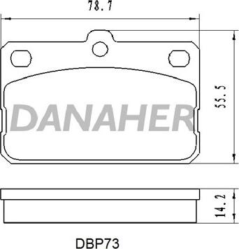 Danaher DBP73 - Kit pastiglie freno, Freno a disco autozon.pro