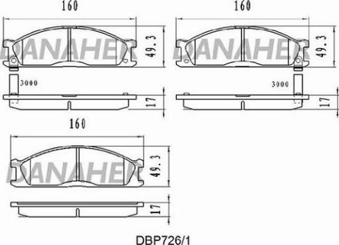 Danaher DBP726/1 - Kit pastiglie freno, Freno a disco autozon.pro