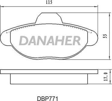 Danaher DBP771 - Kit pastiglie freno, Freno a disco autozon.pro