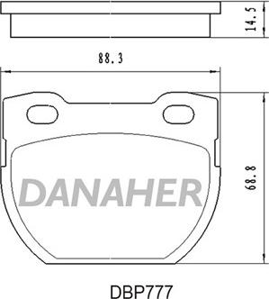 Danaher DBP777 - Kit pastiglie freno, Freno a disco autozon.pro