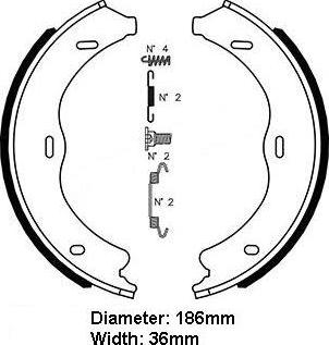 Danaher DBS11143A - Kit ganasce freno autozon.pro