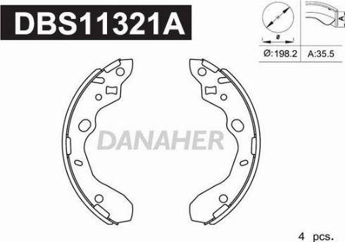 Danaher DBS11321A - Kit ganasce freno autozon.pro