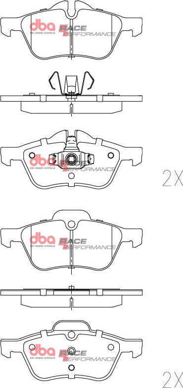 DBA Australia DB1500RP - Kit pastiglie freno, Freno a disco autozon.pro