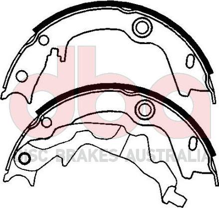 DBA Australia DBAS1956 - Kit ganasce, Freno stazionamento autozon.pro