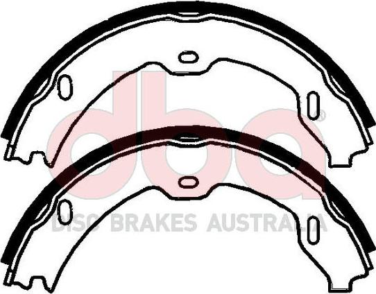 DBA Australia DBAS1972 - Kit ganasce, Freno stazionamento autozon.pro