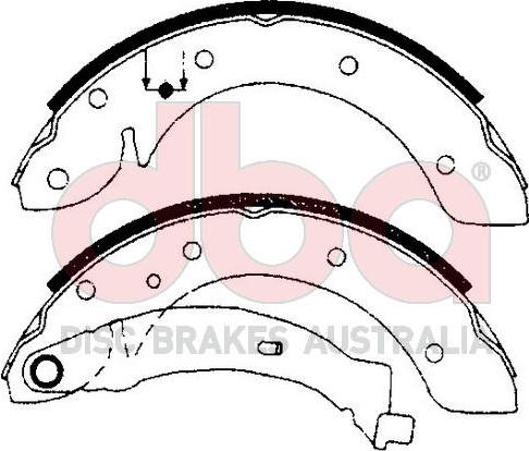 DBA Australia DBAS1805 - Kit ganasce freno autozon.pro