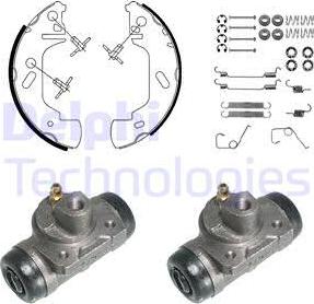 Delphi KP954 - Kit ganasce freno autozon.pro