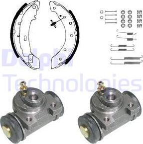 Delphi KP951 - Kit ganasce freno autozon.pro