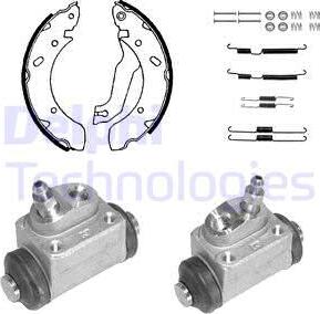 Delphi KP1087 - Kit ganasce freno autozon.pro