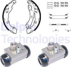 Delphi KP1077 - Kit ganasce freno autozon.pro