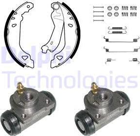 Delphi KP848 - Kit ganasce freno autozon.pro