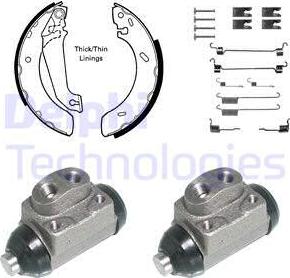 Delphi KP843 - Kit ganasce freno autozon.pro