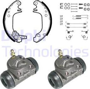 Delphi KP787 - Kit ganasce freno autozon.pro