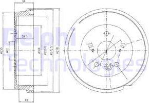 Delphi BF495 - Tamburo freno autozon.pro